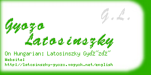 gyozo latosinszky business card